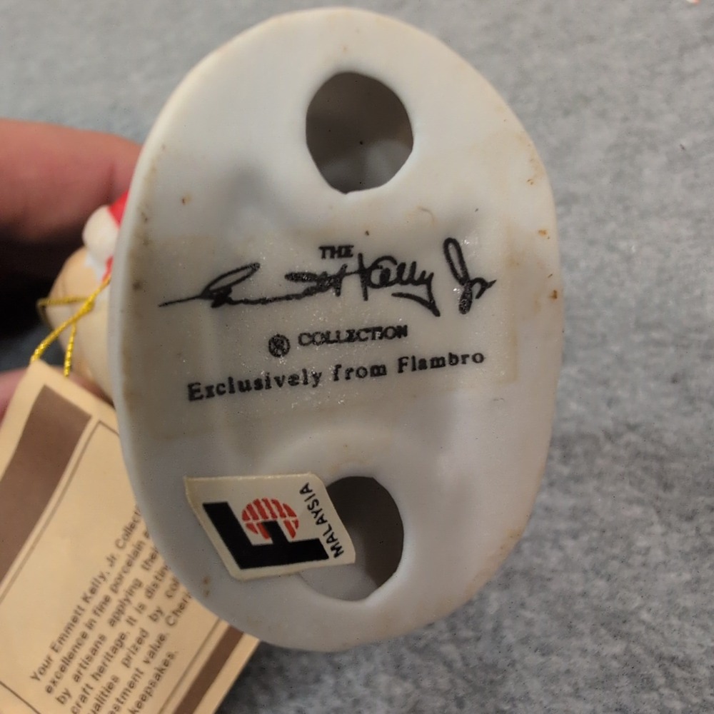 Emmett Kelly Jr Collectible Porcelain Santa Clown Naughty Nice List Figurine‎ - Picture 5 of 5
